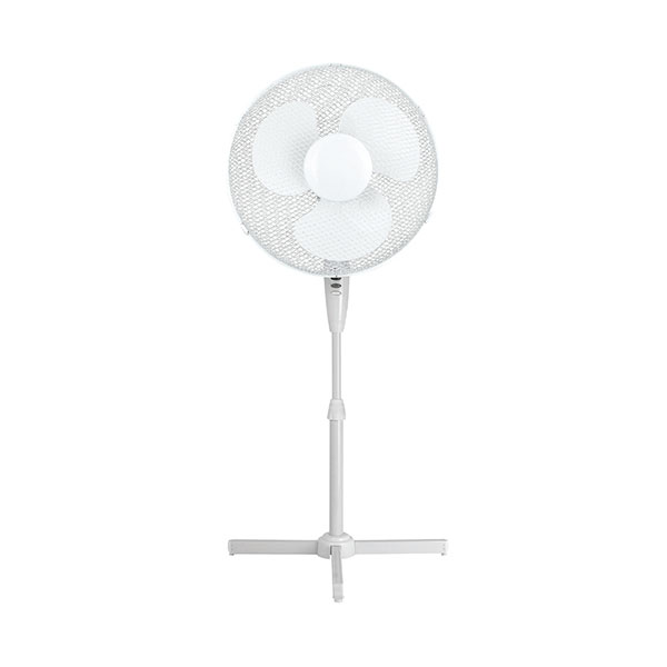 Q-Connect 16 Inch Pedestal Fan White