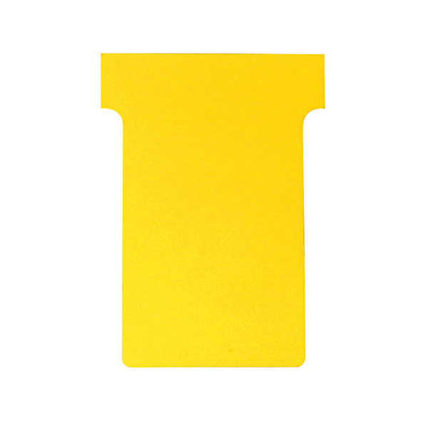 Nobo T-Card Size 2 Yellow Pk100