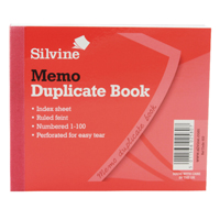 Silvine Duplicate Memo Book 603 Pk12