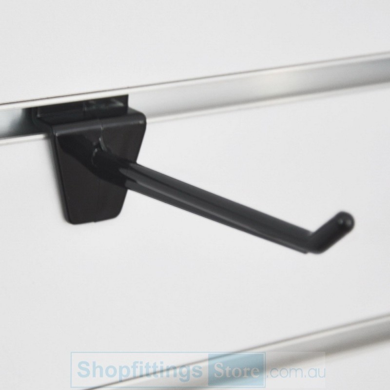 Slatwall Display Hook Black 100mm - 1x Per Pack