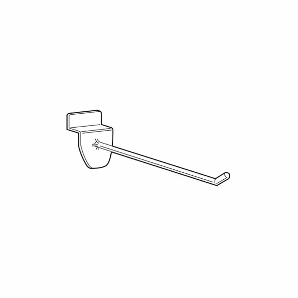 Slatwall Display Hook White 150mm - 1x Per Pack