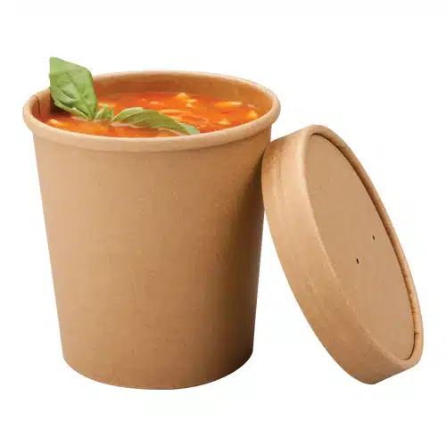 26oz Kraft - Soup Cup Container Only - 50x Per Pack