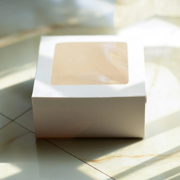 White Window 4 Cake Box - 100 Per Pack