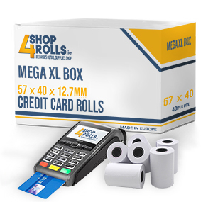 Credit Card Rolls 57mm x 40mm - Mega XL Box  - 40x Rolls Per Box