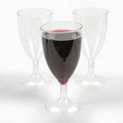 8oz/200ml Wine Glasses Recyclable - Rigid Disposable RPET Glasses - 4x Per Pack