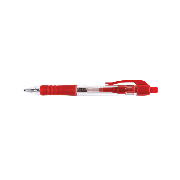 Q-Connect Retractable Ballpoint Pen Red - 10x Per Pack