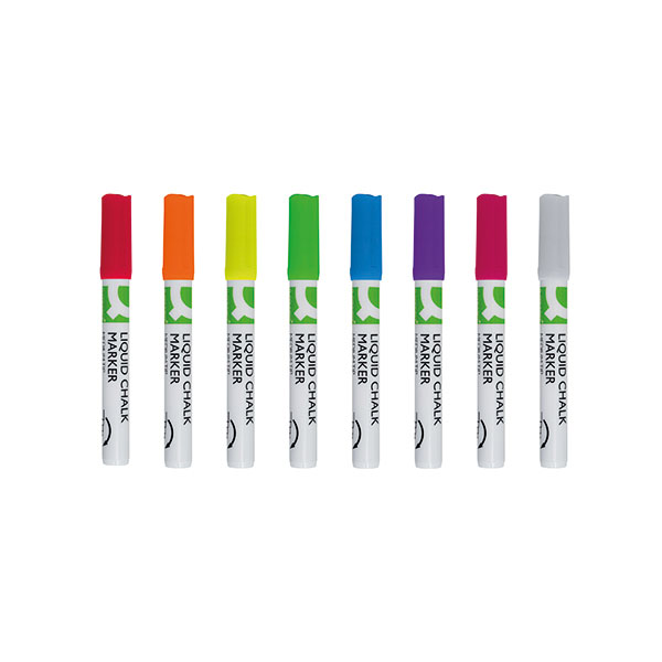 Q-Connect Chalk Markers Medium Assorted - 8x Per Pack