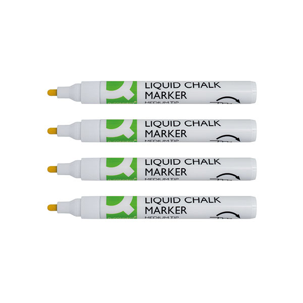 Q-Connect Chalk Markers Medium White - 4x Per Pack