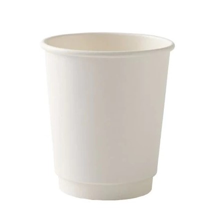 8oz Plain White Double Wall Cup - 25x Per Pack