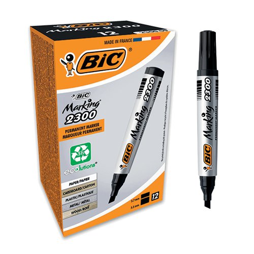 BIC Permanent Markers Black - 12x Per Pack