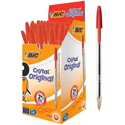 BIC Medium Ballpoint Pen Red - 50x Per Pack