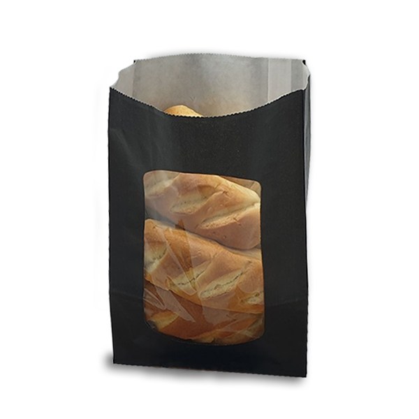 Black Deli / Bakery Window Bags - 250 Bags per Pack