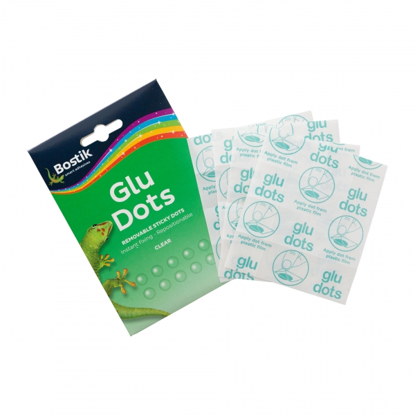 Bostik Glue Dots - Removable Adhesive 64x Dots Per Pack