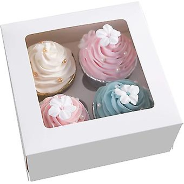 White Window 4 Cake Box - 100 Per Pack