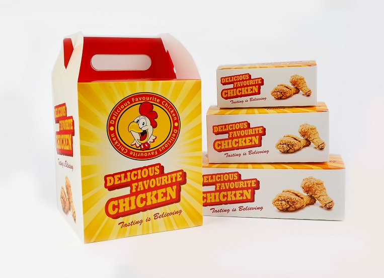 Medium - Chicken Fast Food Snack Boxes - 300x Per Pack