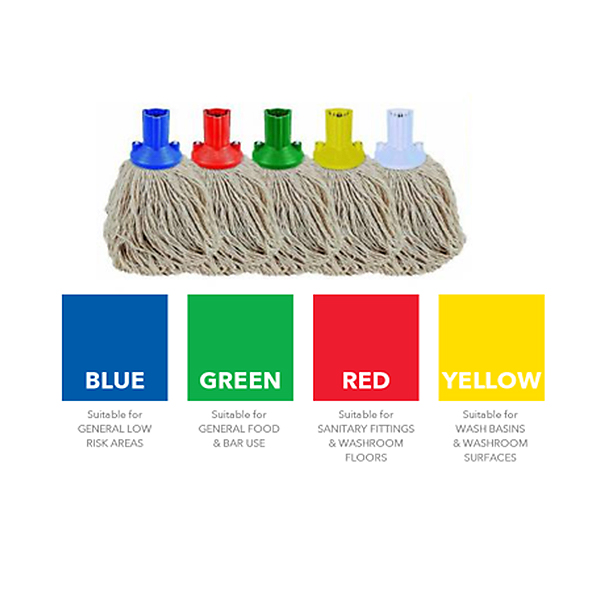 Socket Mop Head - Premium Cotton Yellow 300gsm - 1x Per Pack