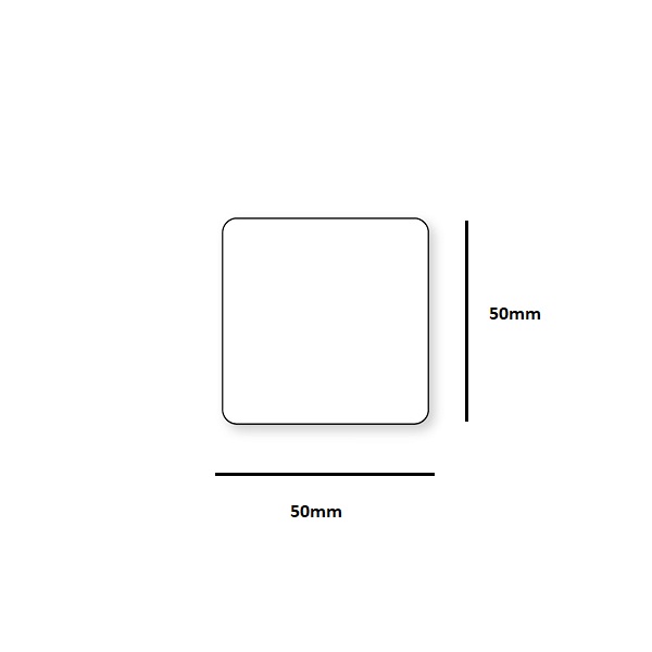 Data Code Genie Labels - 50mm x 50mm Removable - 750x Labels Per Pack