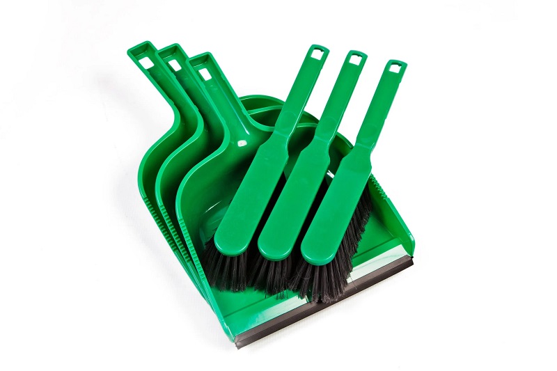 Dustpan and Soft Brush Set Green - 1 Per Pack