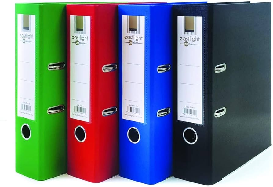 Lever Arch Folders A4 Assorted Colours - 10x Per Pack