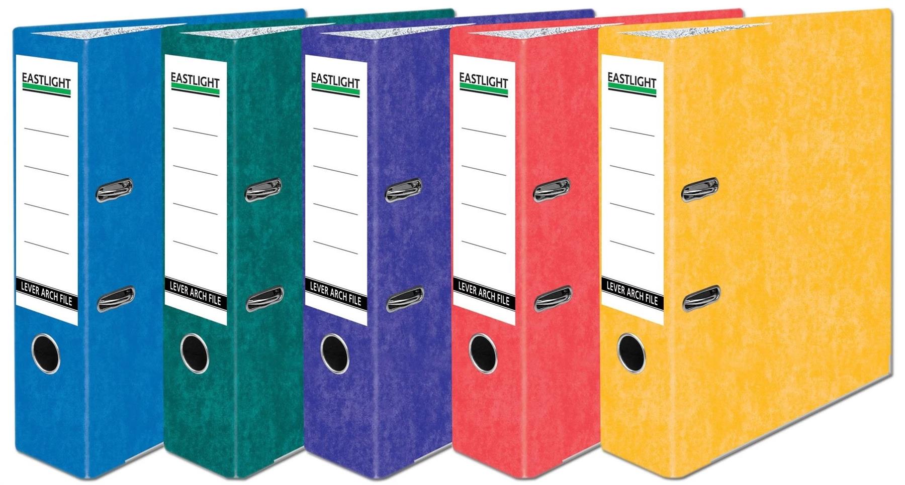 Lever Arch Folders A4 Assorted Colours - 10x Per Pack