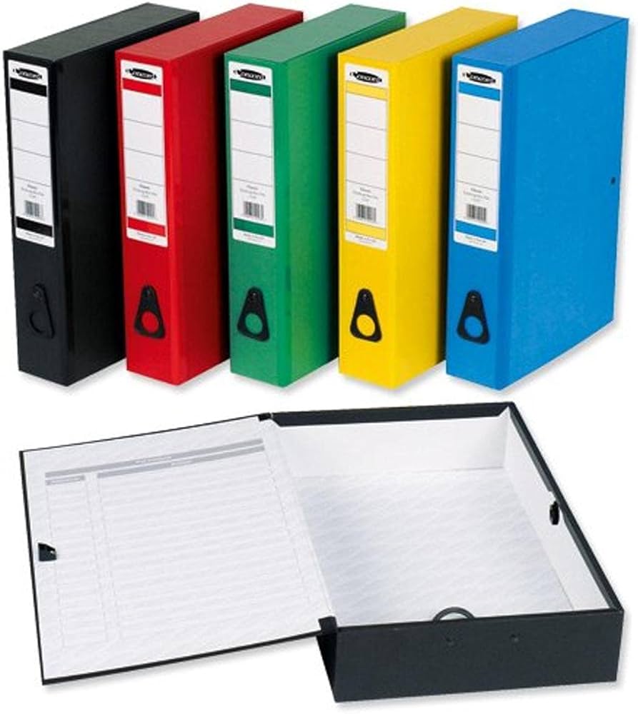 Eastlight 5x Assorted Box File Foolscap - 5x Per Case