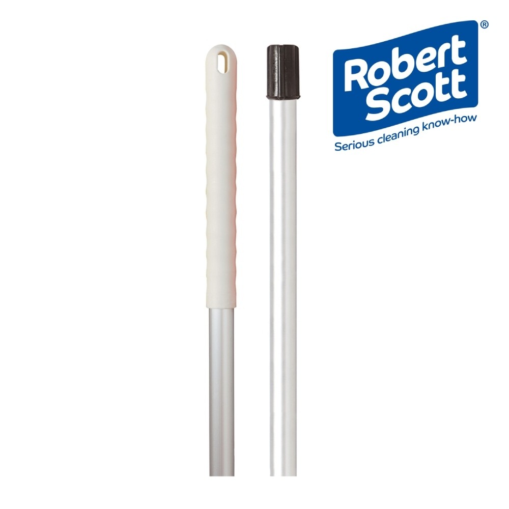 Excel Mop Handle Aluminium White - 1.4 Metre - White Grip