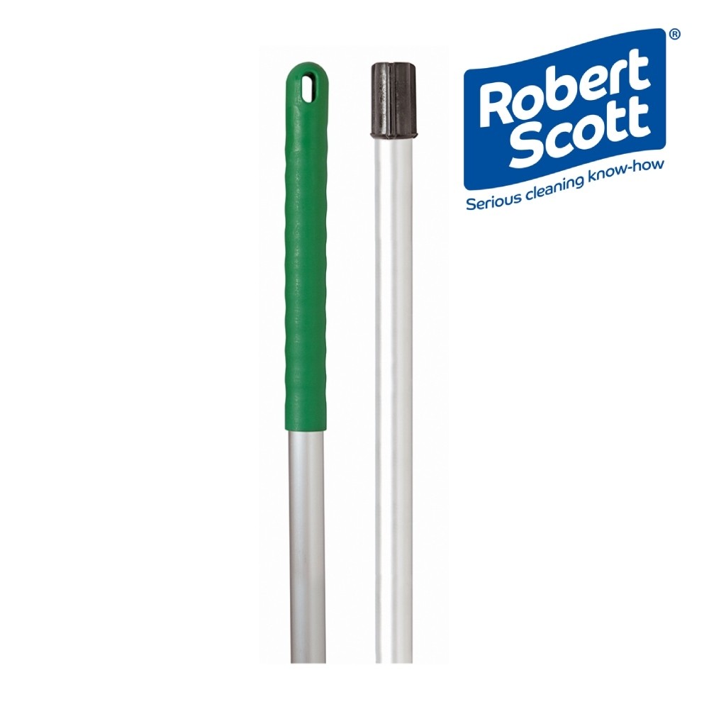 Socket Mop Handle Aluminium Green - 1.4 Metre - Green Grip