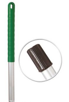 Socket Mop Handle Aluminium Green - 1.4 Metre - Green Grip