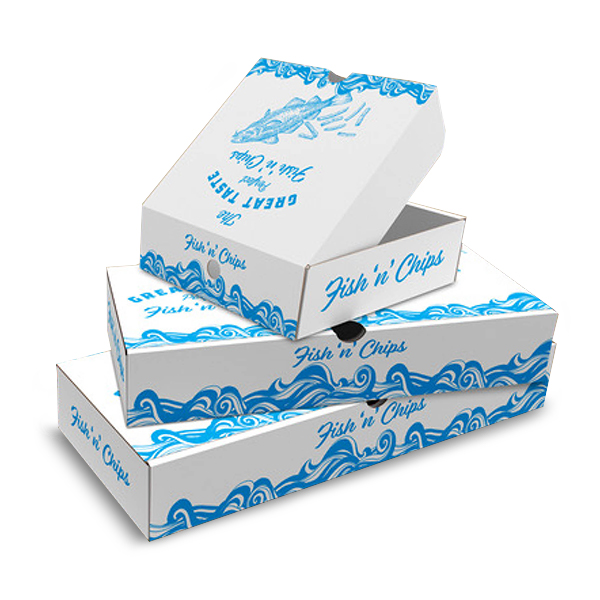 Fish 'n' Chips Range - Medium Boxes - 100x Per Pack