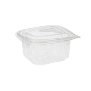 Square Plastic Salad Containers with Lid 750cc - 50x Per Pack