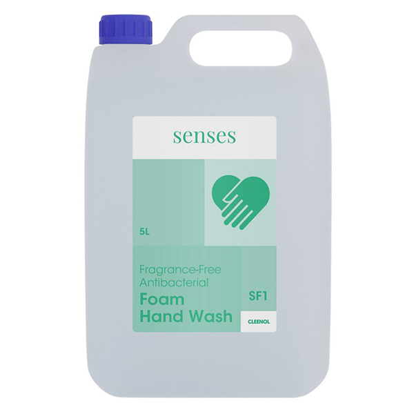 Cleenol Senses Fragrance-Free Antibacterial Foam Hand Wash 5 Litre