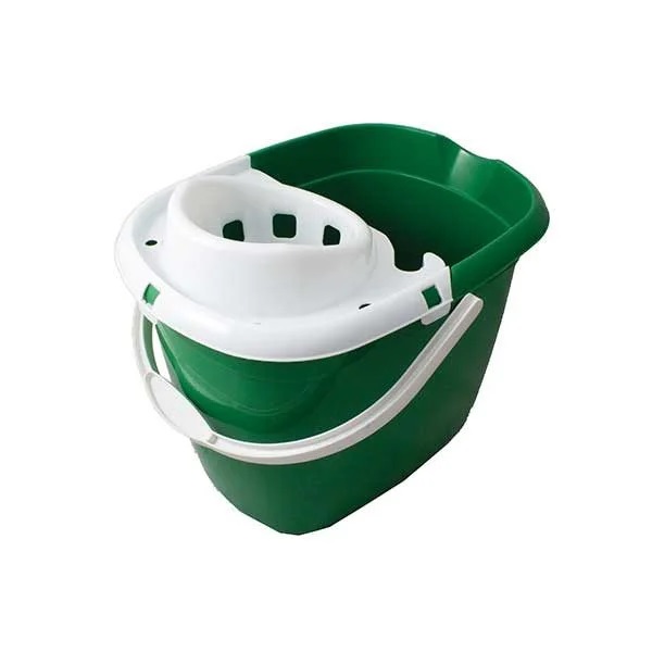 Standard Mop Bucket with Wringer Green 15x Litre - 1x Per Pack