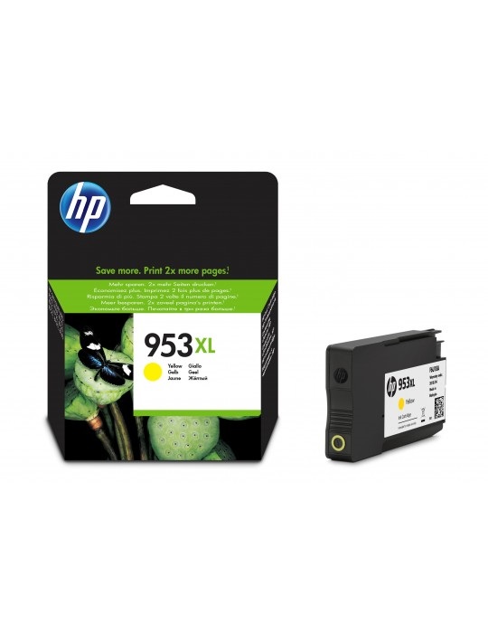 HP 953XL High Yield Yellow Original Ink Cartridge (F6U18AE)