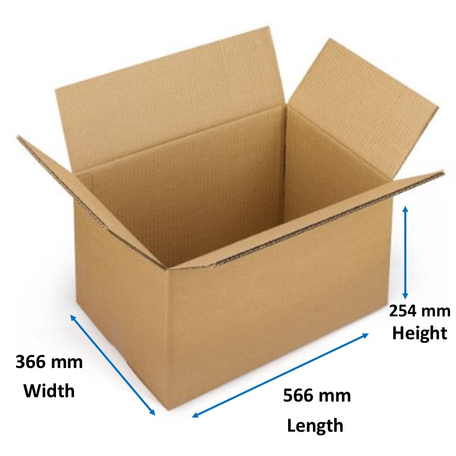 Double Wall Boxes 566mm x 366mm x 254mm - 15x per Pack