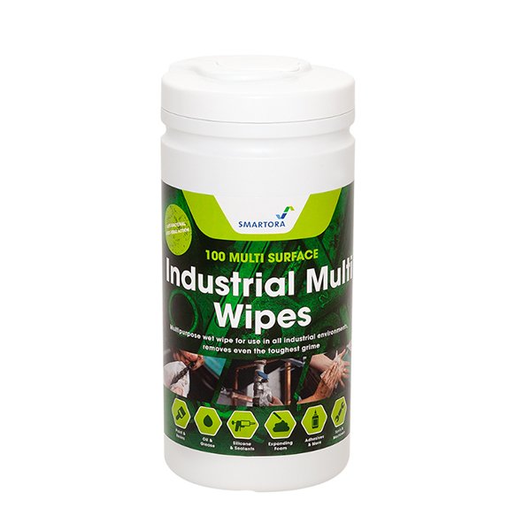 Smartora Industrial Multi Wipes - 100 Sheets Per Tube - 1 Tube Per Pack