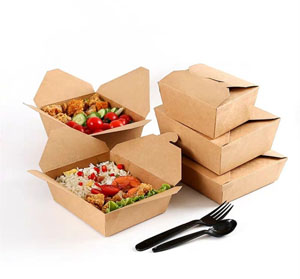 No.12 Multi-Food Kraft Boxes - 1000ml Lockable Lid - 40x Per Pack