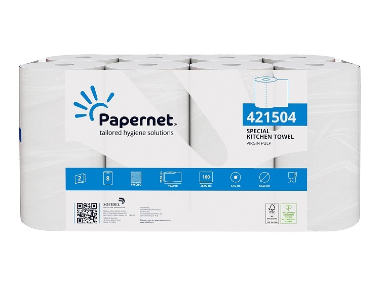 PaperNet 2Ply Maxi Kitchen Towels 265mm x 40 Metres - 8x Per Pack