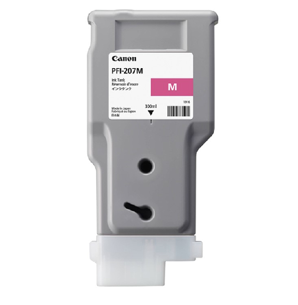 Canon PFI-207M Magenta Ink Cartridge - 300ml (Dye Ink) - 1x Per Pack