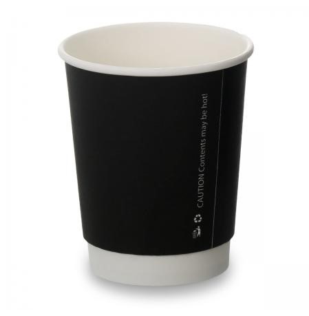 16oz Double Wall - Plain Black Cup - 25x Per Pack