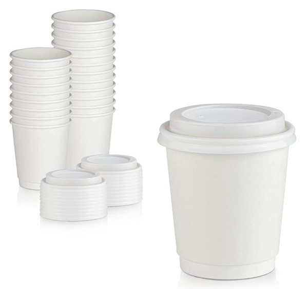 12oz Plain White Double Wall Cup - 25x Per Pack