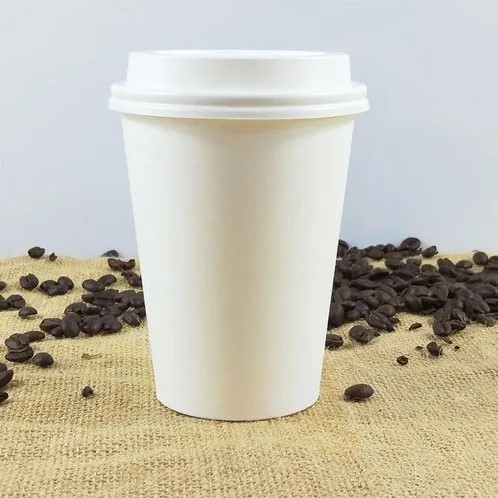 6oz Plain White Hot Drink Cup - 50x Per Pack