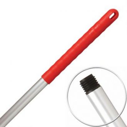 Red Aluminum Brush Handle - 1.4 Metre - Red Grip