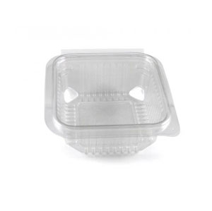 Square Plastic Salad Containers with Lid 150cc - 50x Per Pack