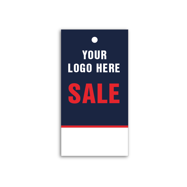 Strung Pricing Tags - Custom Printed Sale and Your Logo 45mm x 85mm - 500x Per Pack