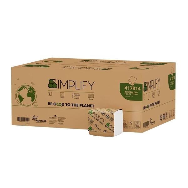 Simplify Interfolded Toilet Tissue Sheets - 20x Per Pack