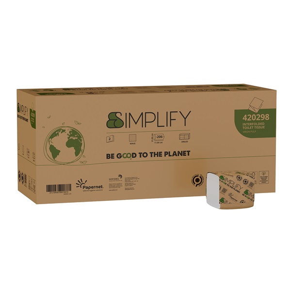 Simplify Interfolded Toilet Tissue Sheets - 20x Per Pack