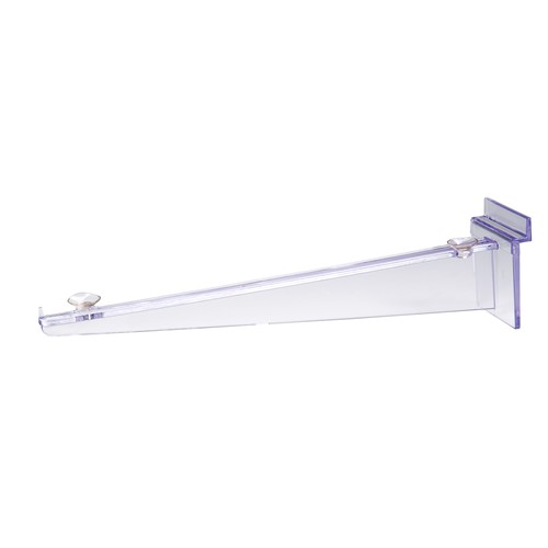 Slatwall Shelf Support Clear 250mm - 1x Per Pack