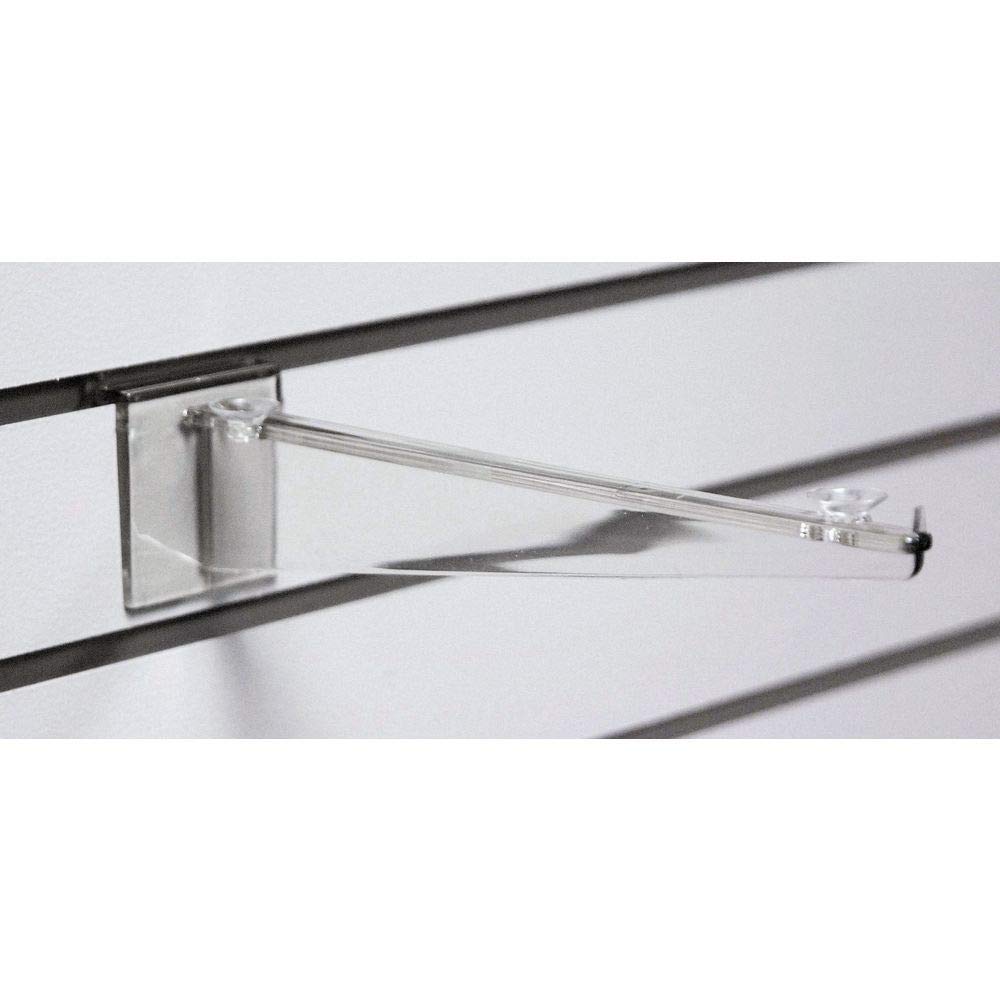 Slatwall Shelf Support Clear 300mm - 1x Per Pack