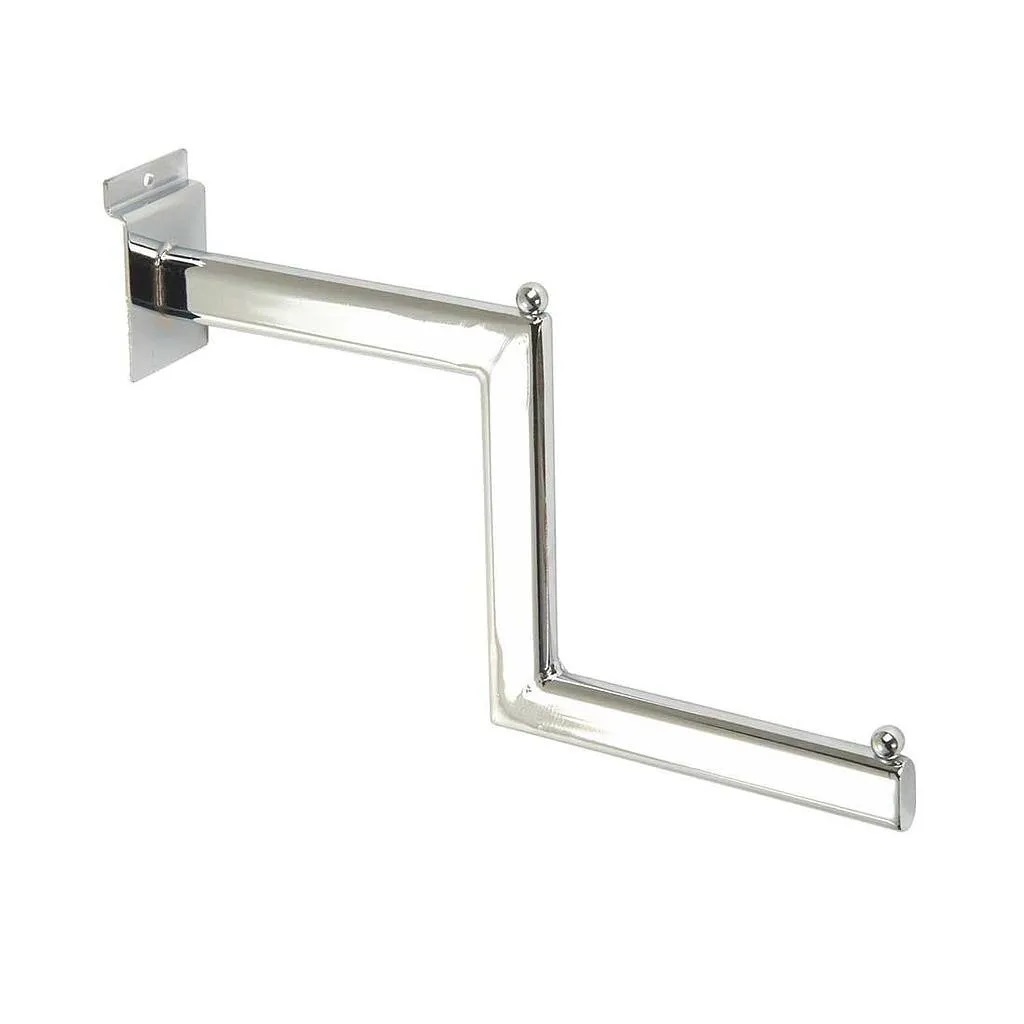 Slatwall Split Level Arm Metal 300mm - 1x Per Pack