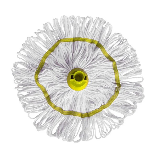 Socket Mop Head - Premium Cotton Yellow 300gsm - 1x Per Pack